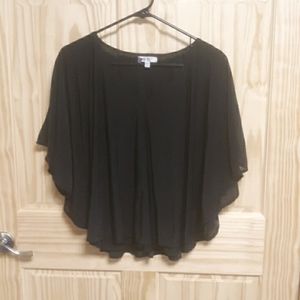 Jennifer Lopez Large Sheer Black Blouse